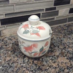 Mikasa Silk 🌺 Flowers Jam Jelly covered, nwot discontinued vintage